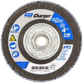 Norton® Charger 4 1/2" X 5/8" - 11 P40 Grit Type 29 Flap Disc