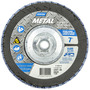 Norton® 7" X 5/8" Extra Coarse Grade Zirconia Alumina Metal Blue Fiberglass Conical Flap Disc