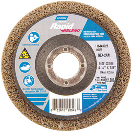 Norton® 4 1/2" X 7/8" Medium Grade Aluminum Oxide Bear-Tex Rapid Blend NEX Brown Non-Woven Depressed Center Disc