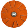 Norton® 4 1/2" X 5/8" Coarse Grade Premium Ceramic Alumina Blaze Orange Overlap Slotted Disc