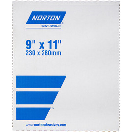 Norton® 9" X 11" P400 Grit Black Ice Aluminum Oxide Paper WP Sheet