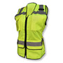 Radians, Inc. Women's Large Hi-Viz Green Mesh with Solid Pockets Polyester Heavy Duty Vest