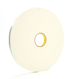 3M™ 0.8" X 36 yd White Series 4008 3.2 mil Urethane Foam Bonding Tape