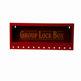 Brady® Yellow/Red Steel Lock Box "GROUP LOCK BOX"