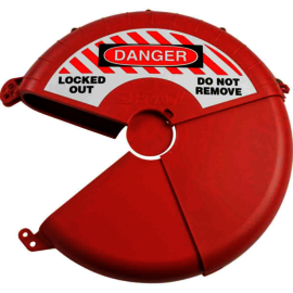 Brady® Red Plastic Valve Lockout "DANGER LOCKED OUT DO NOT REMOVE"