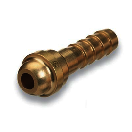 RADNOR™ Model 18, 1-15/32" Long - 3/16" ID Brass Fuel Gas/Oxygen Hose Nipple