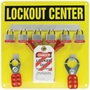 Accuform Signs® White/Red Steel Lockout/Tagout Cabinet Center Kit "LOCKOUT TAGOUT CENTER"