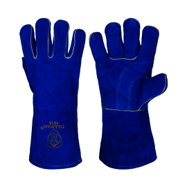 Tillman® Medium 15" Blue Slightly Select Shoulder Split Cowhide Cotton/Foam Lined Stick Welders Gloves