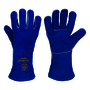 Tillman® X-Small 14" Blue Select Shoulder Split Cowhide Cotton/Foam Lined Stick Welders Gloves