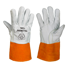 Tillman® X-Large 11.5" Bourbon Brown And Pearl Top Grain Goatskin Unlined TIG Welders Gloves