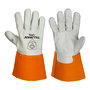 Tillman® X-Small 10.5" Bourbon Brown And Pearl Top Grain Cowhide Unlined MIG Welders Gloves
