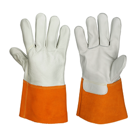 Tillman® Large 11.5" Bourbon Brown And Pearl Top Grain Cowhide Unlined MIG Welders Gloves