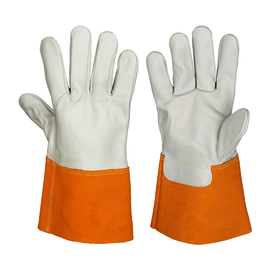 Tillman® X-Small 11" Bourbon Brown And Pearl Top Grain Cowhide Unlined MIG Welders Gloves