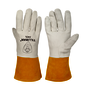 Tillman® 2X 13" Bourbon Brown And Pearl Top Grain Split Cowhide/Kidskin Leather Unlined TIG Welders Gloves
