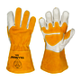 Tillman® Medium 12.5" Bourbon Brown And Pearl Top Grain Split Cowhide Fleece Lined MIG Welders Gloves
