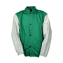 Tillman® Large Green Westex® FR-7A®/Cotton/Cowhide Flame Resistant Jacket With Snap Closure And Cowhide Sleeves