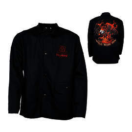 Tillman® Large Black Westex® FR-7A®/Cotton Flame Resistant Onyx Jacket With Snap Closure
