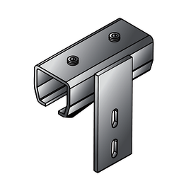 Tillman® Galvanized Steel Straight Connector (For Wall Mount Curtain Systems)