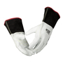 Lincoln Electric® X-Large 12" White, Black and Red Grain Goatskin Cotton Lined TIG Welders Gloves