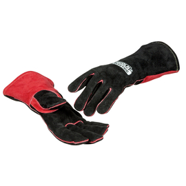 Lincoln Electric® Medium 11" Black and Red Split Cowhide Cotton Lined Stick Welders Gloves