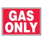 AccuformNMC™ 3 1/2" X 5" Red/White Vinyl Chemical And Hazardous Safety Label "GAS ONLY"