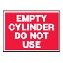 AccuformNMC™ 5" X 7" Red/White Vinyl Chemical And Hazardous Safety Label "EMPTY CYLINDER DO NOT USE"