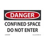 AccuformNMC™ 3 1/2" X 5" Red/Black/White Vinyl Confined Space Safety Label "DANGER CONFINED SPACE DO NOT ENTER"