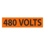 AccuformNMC™ 2 1/4" X 9" Black/Orange Vinyl Conduit Voltage Marker "480 VOLTS"