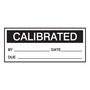 AccuformNMC™ 5/8" X 1 1/2" Black/White Vinyl Production Control Label "CALIBRATED BY____DATE____DUE____"
