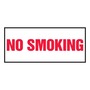 AccuformNMC™ 3" X 7" Red/White Vinyl Smoking Control Safety Label "NO SMOKING"