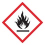 AccuformNMC™ 1" X 1" Black/Red/White Poly GHS Label "FLAME (Pictogram Only)"