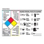 AccuformNMC™ 3 1/2" X 5" Red/Black/Yellow/Blue/White Poly PPE Safety Label "CHEMICAL NAME:___HEALTH HAZARD/FIRE HAZARD/SPECIFIC HAZARD/INSTABILITY HAZARD/REQUIRED PERSONAL PROTECTIVE EQUIPMENT"