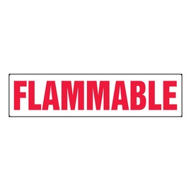 AccuformNMC™ 6" X 24" Red/White Vinyl Safety Sign "FLAMMABLE"
