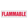 AccuformNMC™ 6" X 24" Red/White Vinyl Safety Sign "FLAMMABLE"