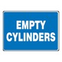 AccuformNMC™ 7" X 10" Blue/White Aluminum Safety Sign "EMPTY CYLINDERS"