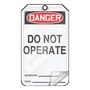 AccuformNMC™ 5 3/4" X 3 1/4" Black/Red/White HS-Laminate Safety Tag "DANGER DO NOT OPERATE SIGNED BY:___DATE:___/DANGER DO NOT REMOVE THIS TAG! TO DO SO WITHOUT AUTHORITY WILL MEAN DISCIPLINARY ACTION! IT IS HERE FOR A PURPOSE REMARKS:___"