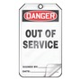 AccuformNMC™ 5 3/4" X 3 1/4" Black/Red/White HS-Laminate Safety Tag "DANGER OUT OF SERVICE/DANGER DO NOT REMOVE THIS TAG! TO DO SO WITHOUT AUTHORITY WILL MEAN DISCIPLINARY ACTION!"