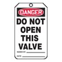 AccuformNMC™ 5 3/4" X 3 1/4" Black/Red/White RP-Plastic Safety Tag "DANGER DO NOT OPEN THIS VALVE SIGNED BY:___DATE:___/DANGER DO NOT REMOVE THIS TAG! REMARKS:___"