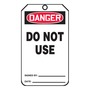 AccuformNMC™ 5 3/4" X 3 1/4" Black/Red/White PF-Cardstock Safety Tag "DANGER DO NOT USE SIGNED BY:___DATE:___/DANGER DO NOT REMOVE THIS TAG! REMARKS:___"