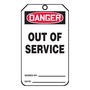 AccuformNMC™ 5 3/4" X 3 1/4" Black/Red/White RP-Plastic Safety Tag "DANGER OUT OF SERVICE/DANGER DO NOT REMOVE THIS TAG! REMARKS"