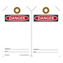 AccuformNMC™ 5 7/8" X 3 1/8" Black/Red/White RP-Plastic Safety Tag "DANGER SIGNED BY:___DATE___ (Blank)"