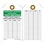 AccuformNMC™ 5 3/4" X 3 1/4" Black/Green/White RP-Plastic Equipment Status Tag "EMERGENCY SHOWER & EYEWASH TEST RECORD INSPECT THIS UNIT CAREFULLY BEFORE SIGNING INSPECTION CARD"