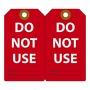 AccuformNMC™ 5 3/4" X 3 1/4" Black/Red/White RP-Plastic Equipment Status Tag "DO NOT USE SIGNED BY:___DATE:___"