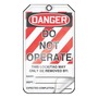 AccuformNMC™ 5 3/4" X 3 1/4" Red/Black/White HS-Laminate Lockout/Tagout Tag "DANGER DO NOT OPERATE THIS LOCK/TAG MAY ONLY BE REMOVED BY: NAME:___DEPT:___EXPECTED COMPLETION:___/DANGER THIS ENERGY SOURCE HAS BEEN LOCKED OUT!..."