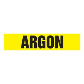 AccuformNMC™ 1" X 9" Black/Yellow Vinyl Pipe Marker "ARGON"