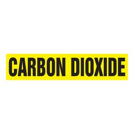 AccuformNMC™ 1" X 9" Black/Yellow Vinyl Pipe Marker "CARBON DIOXIDE"