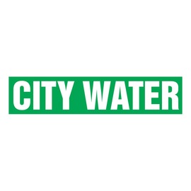 AccuformNMC™ 1 1/2" X 9 5/8" Green/White Vinyl Pipe Marker "CITY WATER"