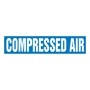 AccuformNMC™ 1 1/2" X 9 5/8" Blue/White Vinyl Pipe Marker "COMPRESSED AIR"