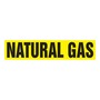 AccuformNMC™ 9"x 8" Black/Yellow Snap Tite™ Plastic Pipe Marker "NATURAL GAS"