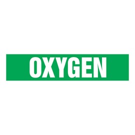 AccuformNMC™ 1 1/2" X 9 5/8" Green/White Vinyl Pipe Marker "OXYGEN"